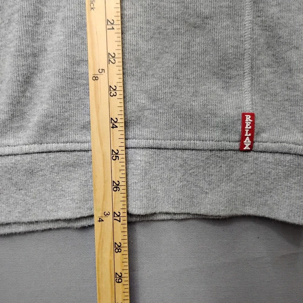 Tommy Bahama Relax Mens XL Grey Quarter Zip Pullover Marlin Logo Sweater